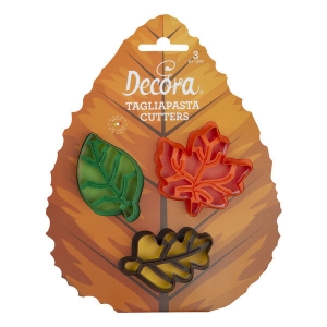 Set cu 3 decupatoare in forma de frunze, Decora