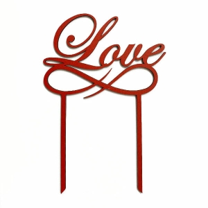 Toper tort "Love", rosu
