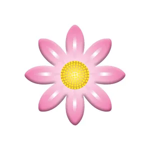 Decoratiuni din ciocolata roz cu galben, Floare Vitach