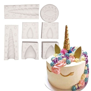 Forme din silicon, model Unicorn din 7 piese
