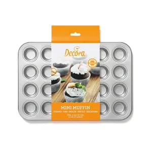 Mini tava pentru briose 24 Cavitati Ø 4.3 x H 2 cm, Otel Antiaderent