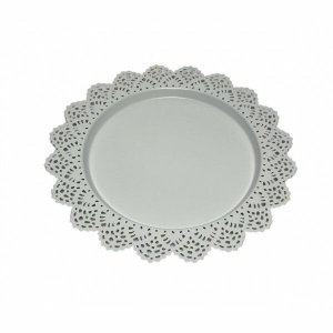Platou din metal alb, 38 cm