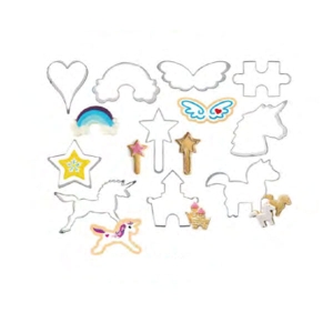 Set 10 forme metalice, model "Unicorni si printese"