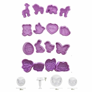 Set cu 19 decupatoare animale, fluturi, paste