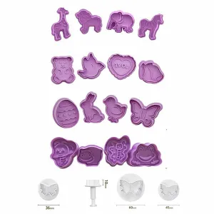 Set cu 19 decupatoare animale, fluturi, paste