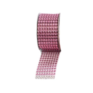 Stras panglica 4 cm / 3 m, Roz