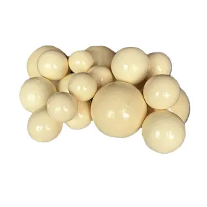 Set 20 sfere pentru decor tort, Crem deschis sidefat