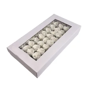 Set 50 de trandafiri Albi, din sapun