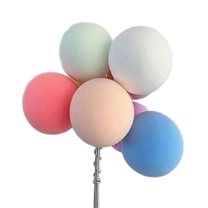 Decor tort, 8 baloane multicolore