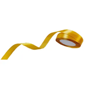Panglică satin aurie 22m x 1cm – rolă decorativă