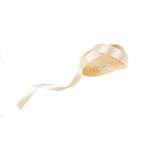 Panglică satin crem 22m x 1cm – rolă decorativă