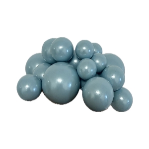 Set 20 sfere plastic pentru decor tort, Silver Blue