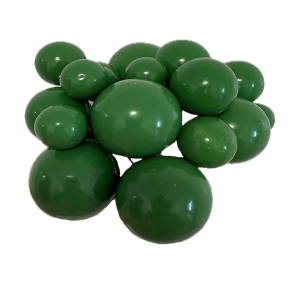 Set 20 sfere pentru decor tort, Verde sidefat