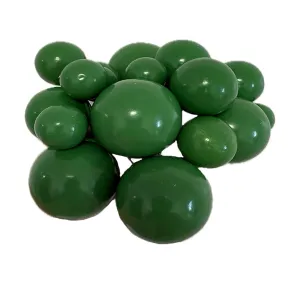 Set 20 sfere pentru decor tort, Verde sidefat
