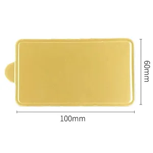 Set 50 buc - suport auriu din carton pentru monoporții 10*6 cm – suport elegant pentru deserturi și prăjituri