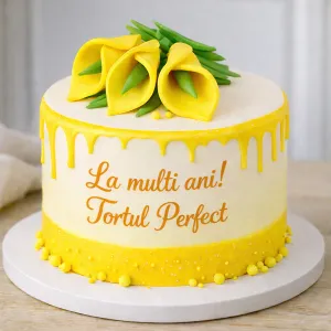 Cale din pasta de zahar, galbene