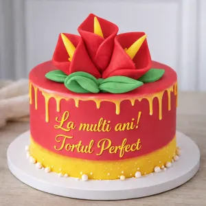 Cale din pasta de zahar, rosii