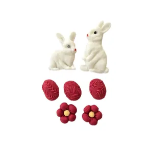 Decoratiuni din zahar – Iepurasi albi de Paste