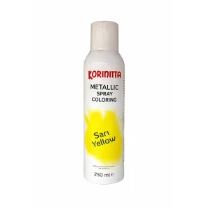 Colorant alimentar metalizat Spray 250 ML - galben Korinitta