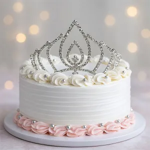 Tiara / Coronita argintie din metal