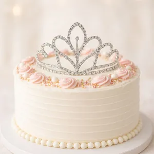 Tiara / Coronita argintie din metal