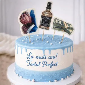 Decoratiuni din zahar – Barbati: Whiskey si bani