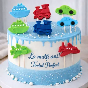 Decoratiuni din zahar – Avion, masina, tren si vapor