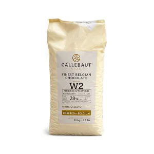 Callebaut W2 – bănuți din ciocolată albă Belgiană 28% cacao, 10 kg