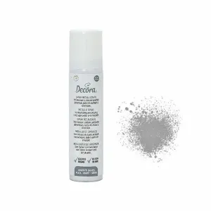 Colorant alimentar metalizat Spray 75 ml - Argintiu, Decora