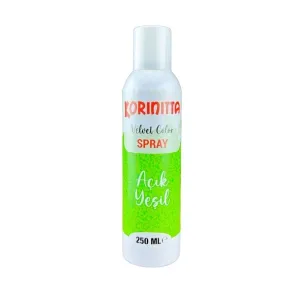 Colorant alimentar catifelat, Spray 250 ML - velvet verde deschis, Korinitta