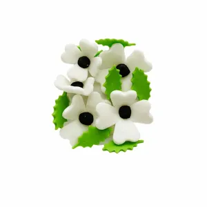 Decoratiuni din pasta de zahar, 5 Flori de mac albe