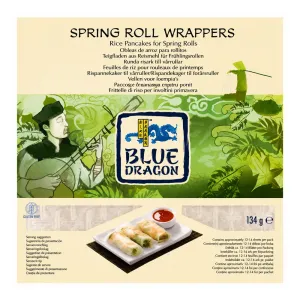 Foi de orez pentru pachetele de primăvară Blue Dragon 134 g | Foi spring roll