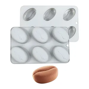 Formă silicon boabe cafea 6 cavități | Matriță mousse 20.8 cm