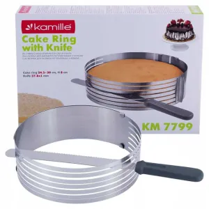Forma taiere blat tort Kamille 30x8 cm – cutit integrat pentru taiere precisa