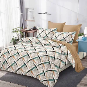 Lenjerie de pat din finet - Maro structurat