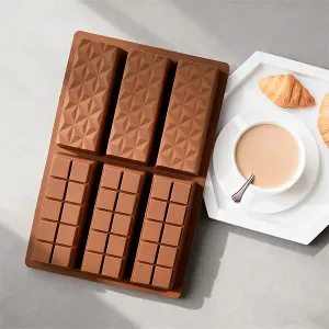 Formă silicon tablete de ciocolată | 6 cavități 25.5 x 17 cm