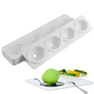 Mulaj silicon lămâie 3D – 4 cavități pentru mousse și deserturi moderne