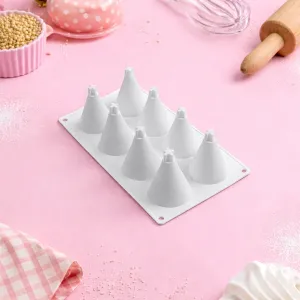 Mulaj pentru prăjituri – 8 forme de Crăciun din silicon (29.5 × 17.2 × 7 cm)