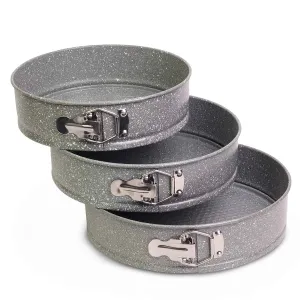 Set 3 forme de copt rotunde din otel carbon – antiaderente