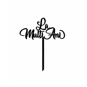 Toper tort "La multi ani", negru