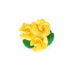 Trandafiri din pastă de zahăr galbeni – decor elegant pentru tort | Tortul Perfect