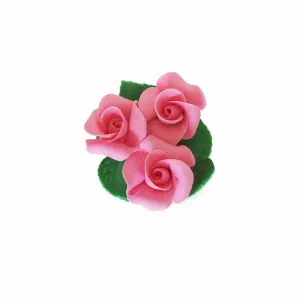 Trandafiri din pastă de zahăr roz – decor elegant pentru tort | Tortul Perfect