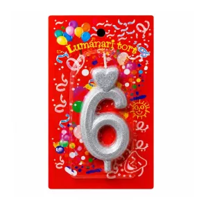 "6" Lumanare tort
