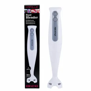 Blender de mână, 400 W, 2 viteze, inox și plastic