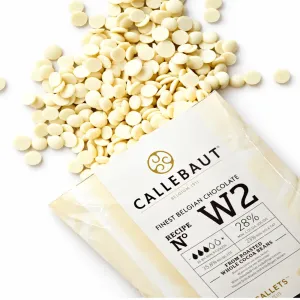 Banuti de ciocolata alba W2, 28% cacao, Barry Callebaut 1kg vrac