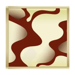 Decoratiuni din ciocolata alba, model abstract, 288 bucati