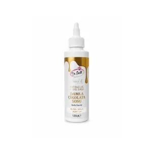 Glazura de ciocolata metalizata - Cake drip auriu - 120g Dr Gusto