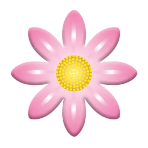 Decor din ciocolată Floare Roz, 45 mm pentru torturi și deserturi | Korinitta
