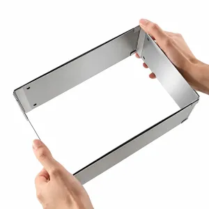 Forma reglabila dreptunghiulara din inox 20x30-40x60 cm, H7 cm