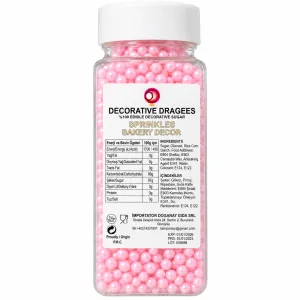 Perle de zahar roz sidef 4 mm, 100g DGN